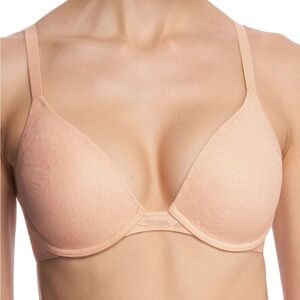 Natori Lace Underwire Bra in Soft Peach